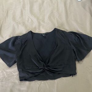 Elegant Black Women's Crop Top